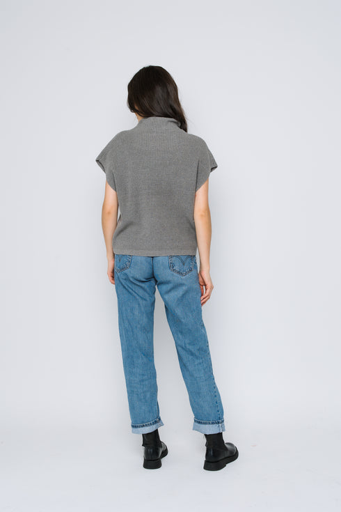 Shawna-Sleeveless Funnel Neck